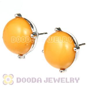 2012 Fashion Silver Plated Yellow Bubble Stud Earrings Wholesale