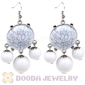 Fashion Silver Plated Drop White Bubble Earrings Turquoise Wholesale