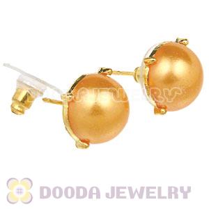 2012 Fashion Gold Plated Bubble Stud Earrings Pearl Wholesale
