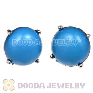 2012 Fashion Silver Plated Blue Bubble Stud Earrings Wholesale