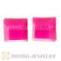 Gold Plated Magenta Cubic Jelly Resin Diamond Stud Earrings Wholesale
