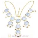 2012 New Fashion White Turquoise Bubble Bib Statement Necklaces Wholesale