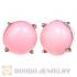 2012 Fashion Silver Plated Pink Bubble Stud Earrings Wholesale
