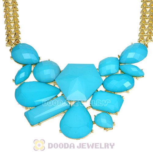 Chunky Chain Candy Resin Geometry Choker Bib Necklace Wholesale