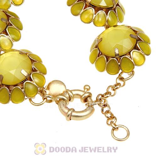 Yellow Crystal Cheap Cupcake Bubble Bracelet Wholesale