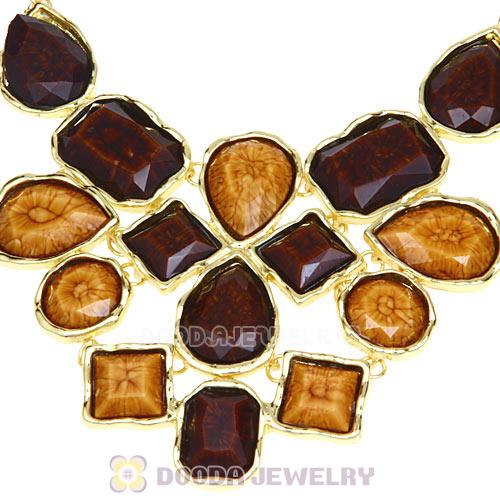 European Resin Turquoise Choker Bib Necklaces Wholesale