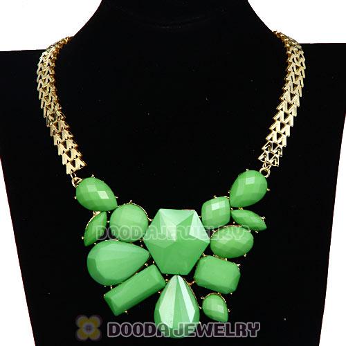 Chunky Chain Candy Resin Geometry Choker Bib Necklace Wholesale