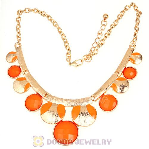 Gold Chain Resin Choker Bib Necklaces Wholesale