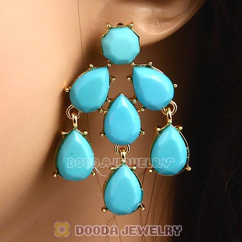 Fashion Turquoise Resin Drop Chandelier Bubble Earrings Wholesale