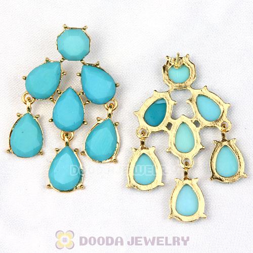 Fashion Turquoise Resin Drop Chandelier Bubble Earrings Wholesale