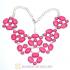 Retro Style Roseo Resin Gemstone Choker Bib Collar Necklaces Wholesale