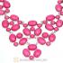 Retro Style Roseo Resin Gemstone Choker Bib Collar Necklaces Wholesale