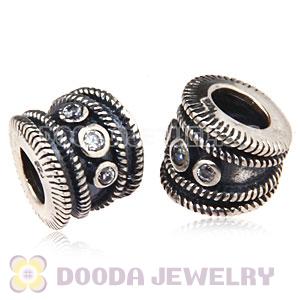 Retired European Sterling Hidden Romance Charm With White Zircon Wholesale