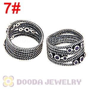 European Sterling Silver Hidden Romance Ring With Violet Zircon Wholesale