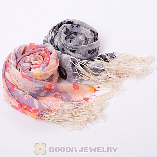 Urban Retro Flower Pattern Scarf Cashmere Wool Scarves Pashmina Shawl Wholesale