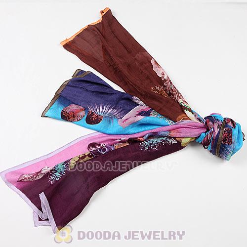 Fashion Office Lady Real Silk Scarves Infinity Pashmina Shawls Wrap Wholesale