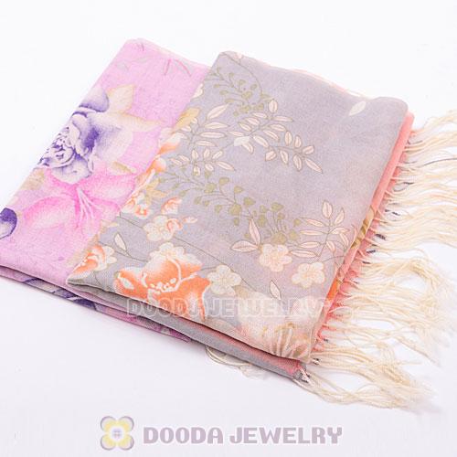 Urban Retro Textile Printing Wool Scarf Infinity Tassel Pashmina Shawl Scarves