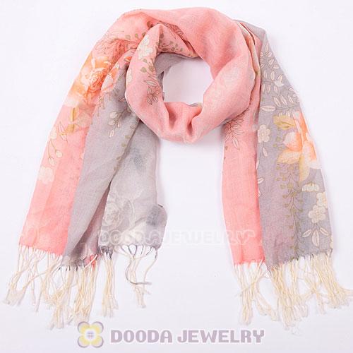 Urban Retro Textile Printing Wool Scarf Infinity Tassel Pashmina Shawl Scarves