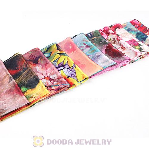 New Arrival European Mulberry Silk Scarves Digital Painting Pashmina Shawls Wholesale