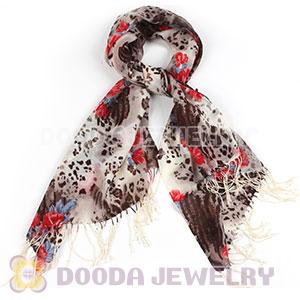Cashmere Wool Leopard Scarf Tassel Pashmina Shawl Stole Wholesale