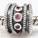 Antique European Sterling Hidden Romance Charm With Red Corundum Stone