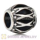 European Sterling Silver Black Enamel Life Rhythm Charm Wholesale