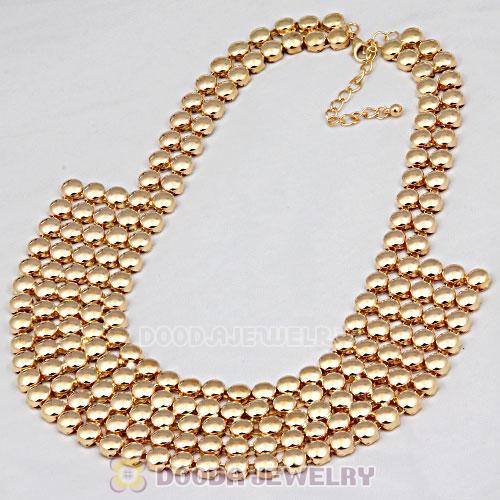 Gold Bubble Bib Collar Necklace Wholesale
