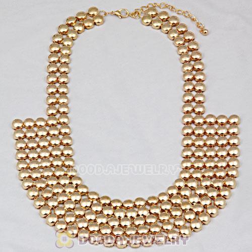 Gold Bubble Bib Collar Necklace Wholesale