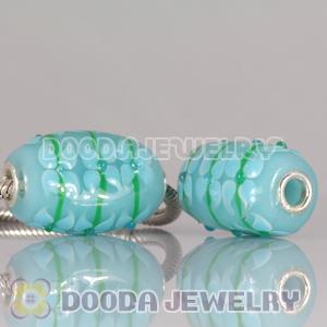 Murano Glass Olivary Shape Beads fit European Necklace and Bracelets