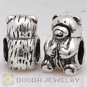 S925 Sterling Silver European Style Teddy Beads Beads