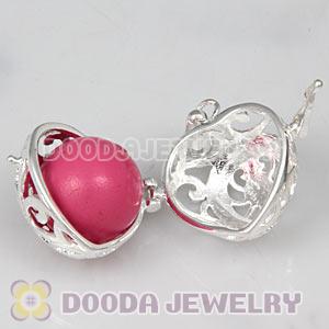 Silver Plated Heart Shape Harmony Ball Pendant With Chime Ball Wholesale