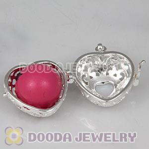 Silver Plated Heart Shape Harmony Ball Pendant With Chime Ball Wholesale