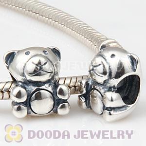 925 Sterling Silver Teddy Bear Charm Beads Wholesale
