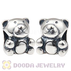 925 Sterling Silver Teddy Bear Charm Beads Wholesale