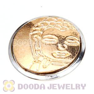 Cheap Gold Plated Alloy Metal Noosa Chunks Button Wholesale
