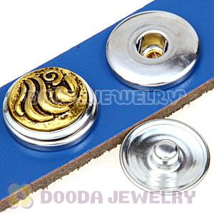 Cheap Gold Plated Alloy Metal Noosa Chunks Button Wholesale