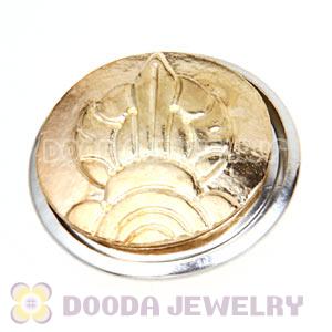 Cheap Gold Plated Alloy Metal Noosa Chunks Button Wholesale