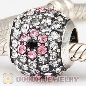 2013 European Sterling Silver Shimmering Blossom With Austrian Crystal Charm