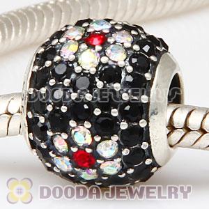 2013 European Sterling Silver Shimmering Blossom With Austrian Crystal Charm