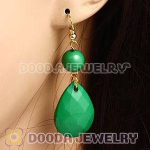 Fashion Hoop Dark Green Bubble Earrings Wholesale