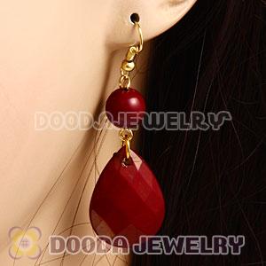 Fashion Hoop Claret Bubble Earrings Wholesale