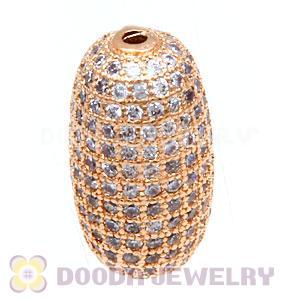 Pave Cubic Zirconia Handmade Plated Charms Bead Wholesale