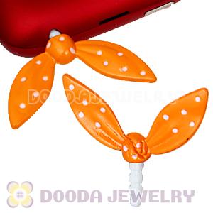 Wholesale Ribbonne Earphone Jack Accessory Plug Orange