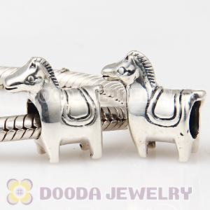 925 Sterling Silver European horse Beads with screw thread