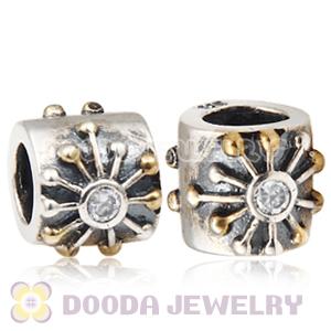 925 Sterling Silver European Style Beads with Stone