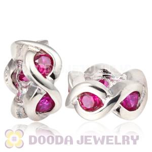 925 Sterling Silver European Style Beads with Stone