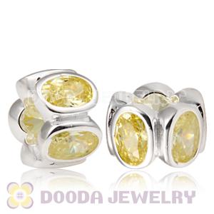 S925 Sterling Silver European Style Beads with Stone