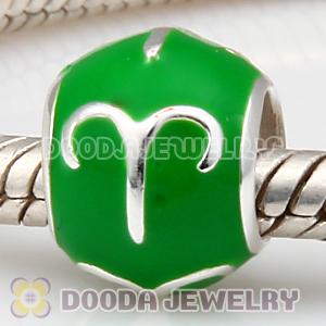 925 Sterling Silver Enamel Aries European Style Beads
