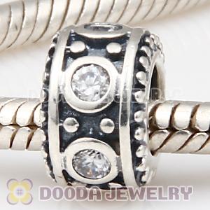 925 Sterling Silver Largehole Jewelry Style Charm Stone Beads
