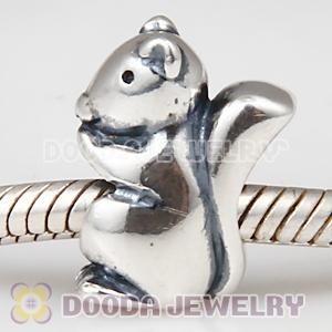European 925 Sterling Silver Squirrel Charm Beads Wholesale
